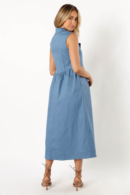 Sonja Midi Dress - Steel Blue