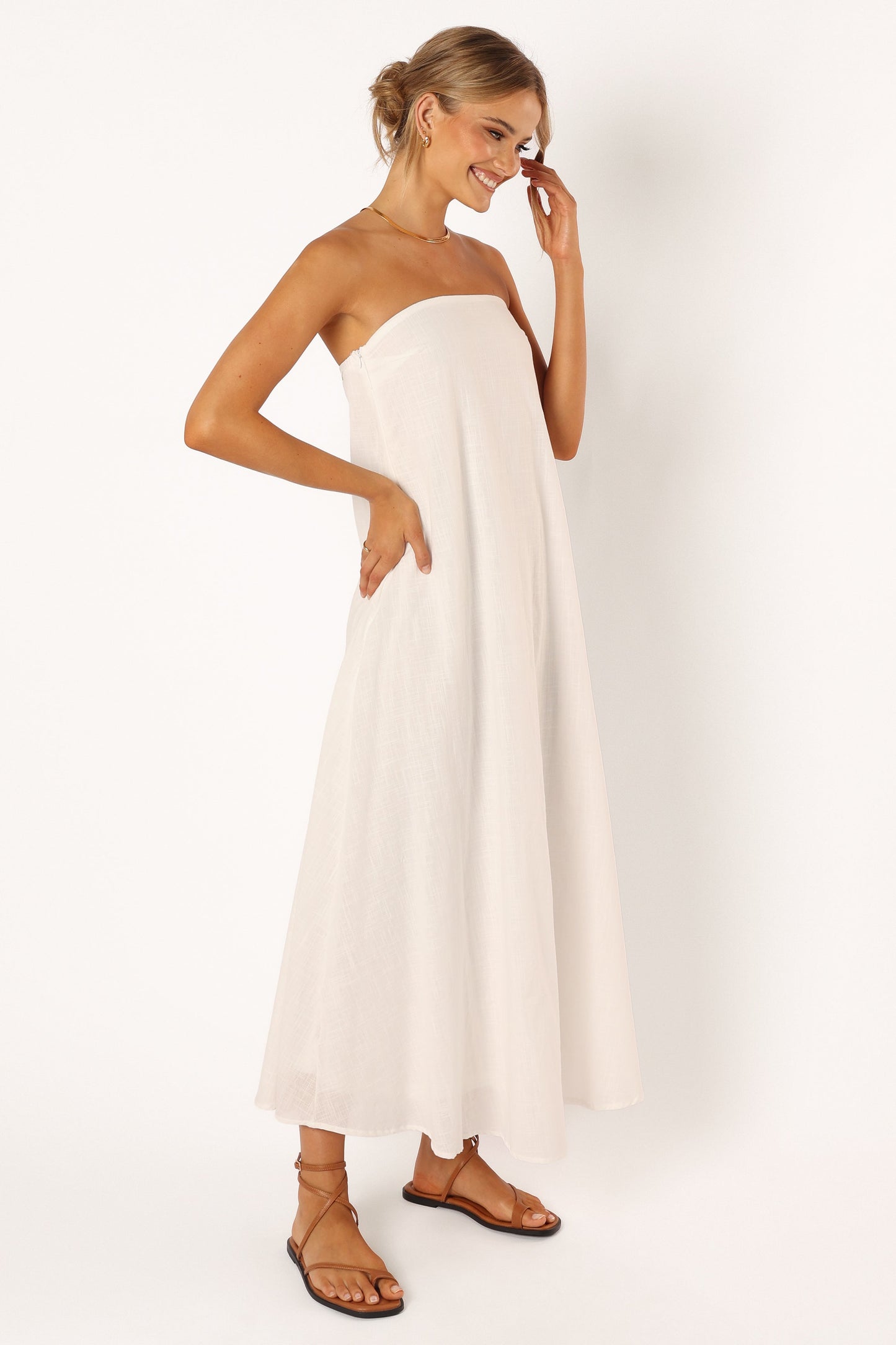 Soph Strapless Maxi Dress - White