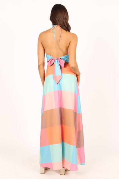 Sundae Halterneck Maxi Dress - Multicoloured