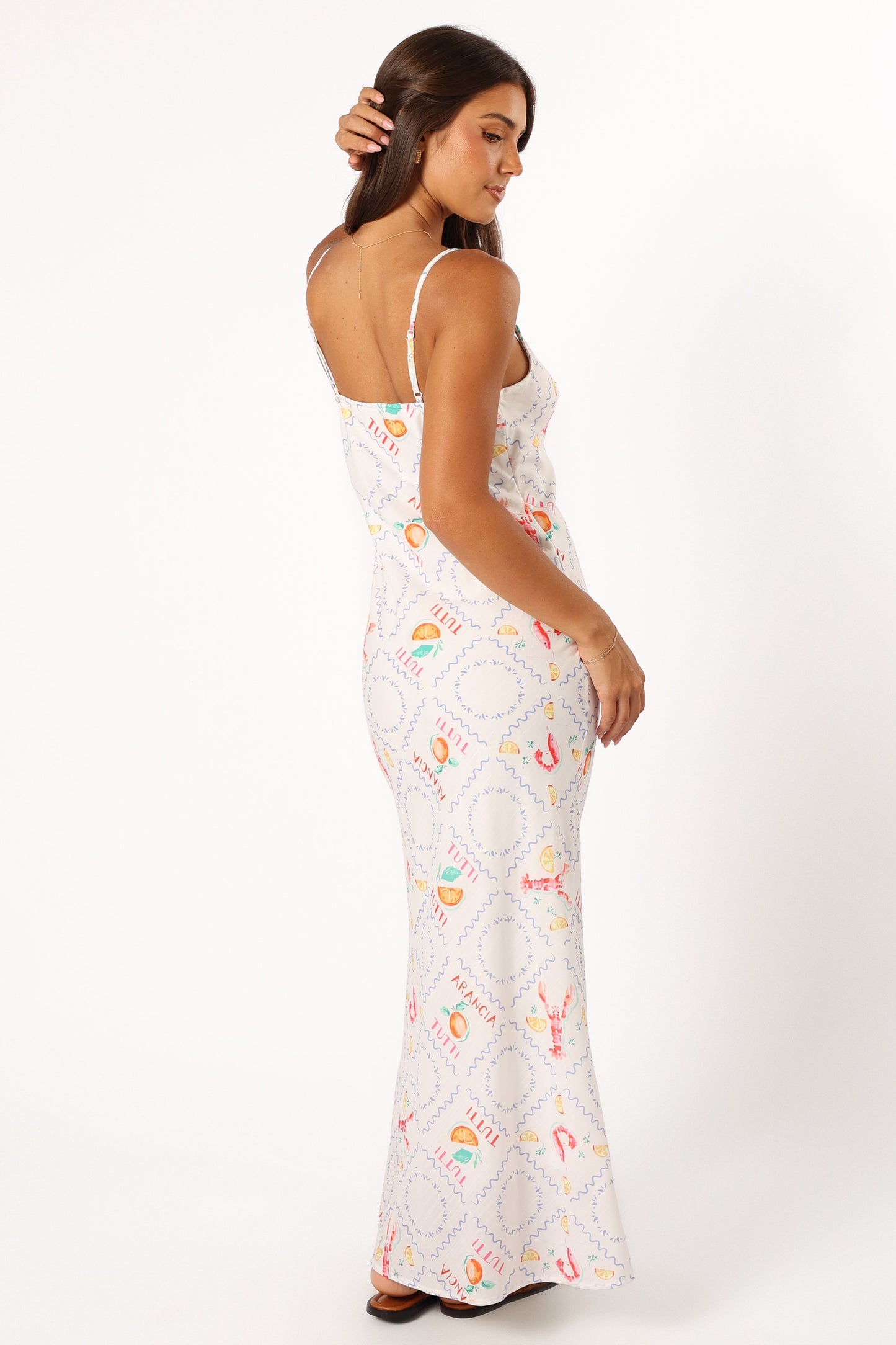 Surri Midi Slip Dress - White