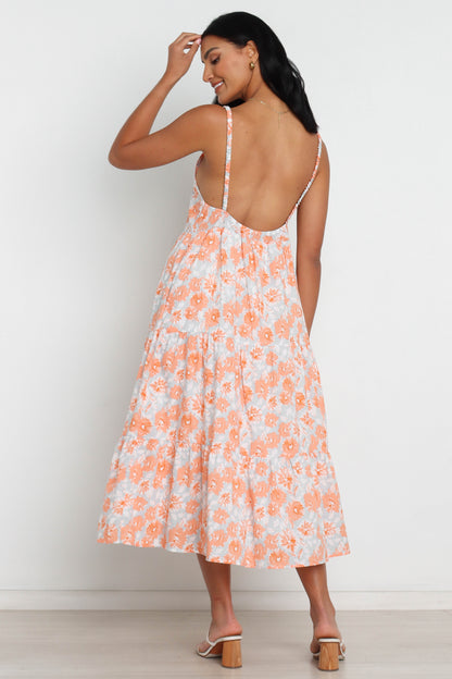 Tawo Dress - Orange Floral