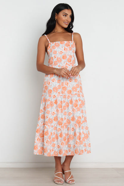 Tawo Dress - Orange Floral