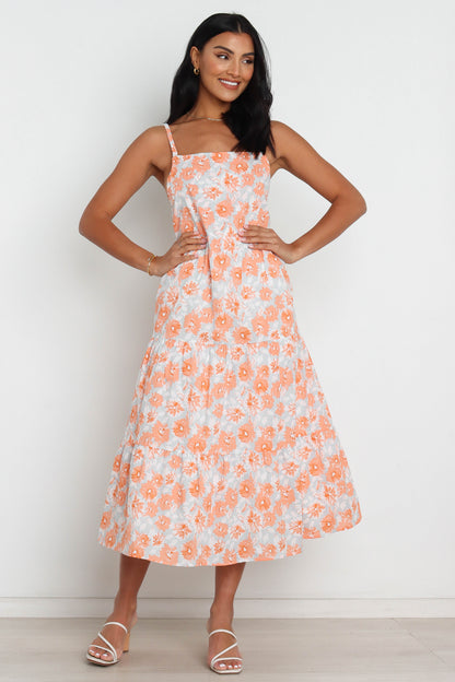 Tawo Dress - Orange Floral