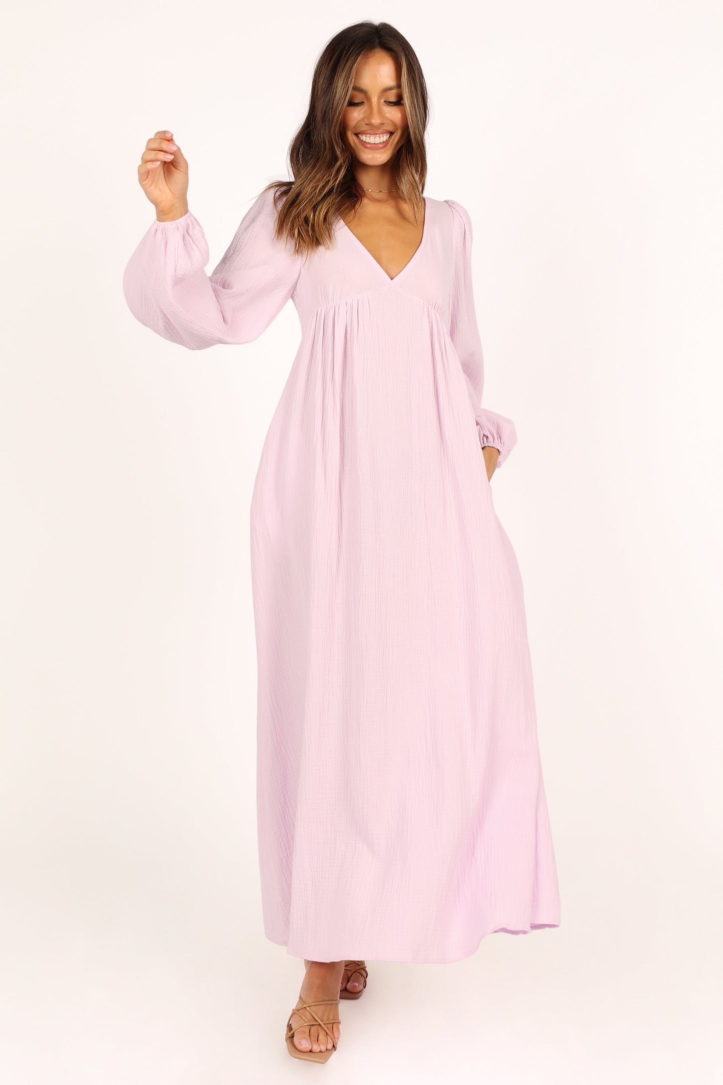 Willow Long Sleeve Maxi Dress - Lilac