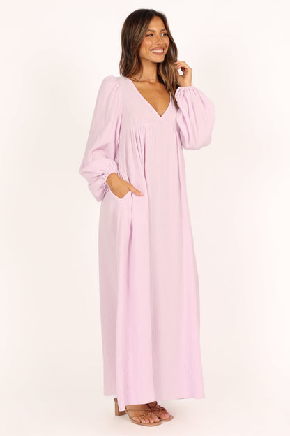 Willow Long Sleeve Maxi Dress - Lilac