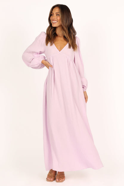 Willow Long Sleeve Maxi Dress - Lilac