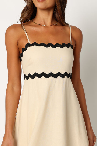 Yana Maxi Dress - Cream Black