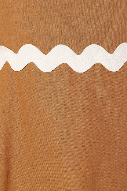 Yana Maxi Dress - Tan White