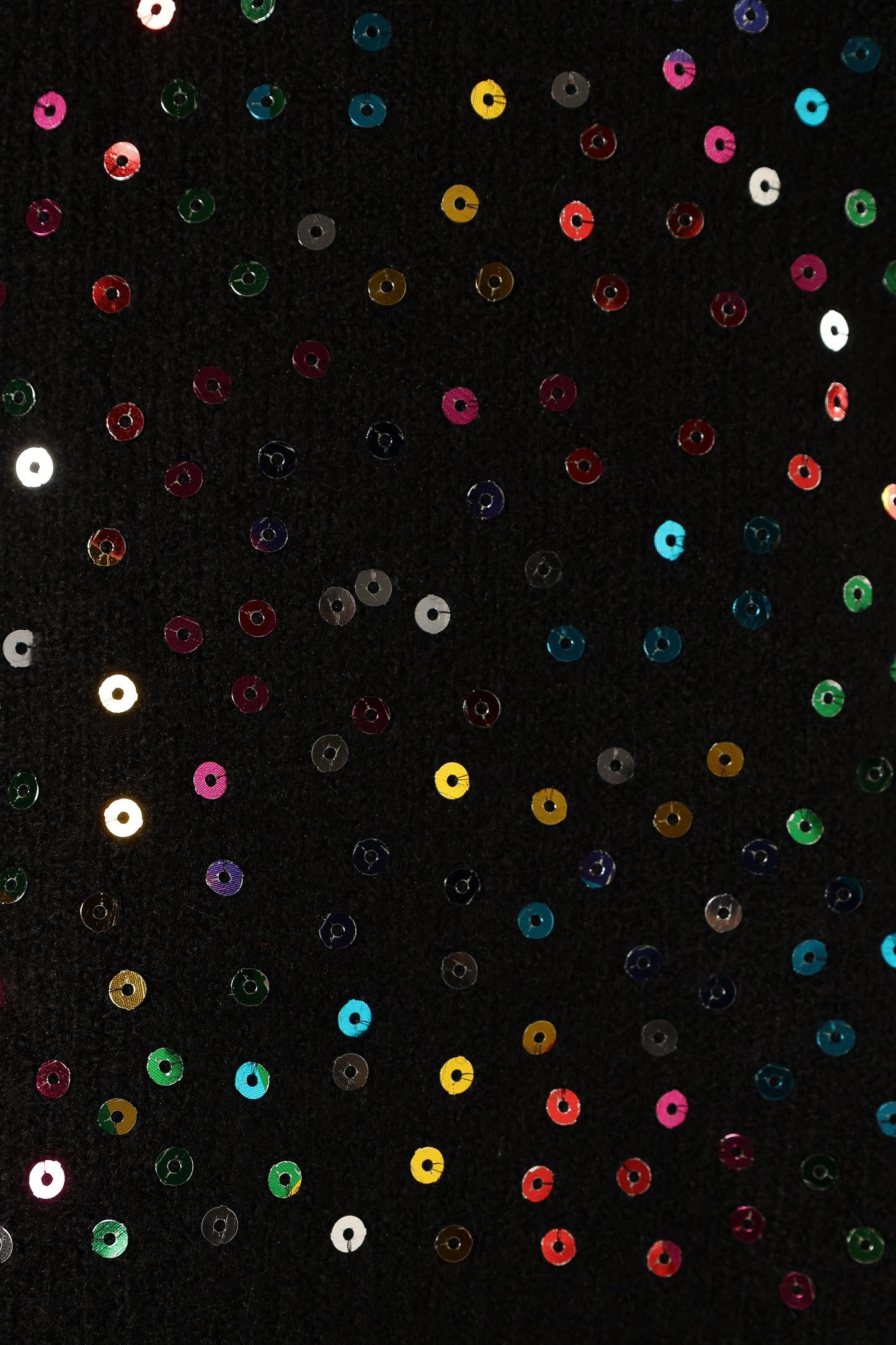 Ariella Sequin Embellished Knit Sweater - Black