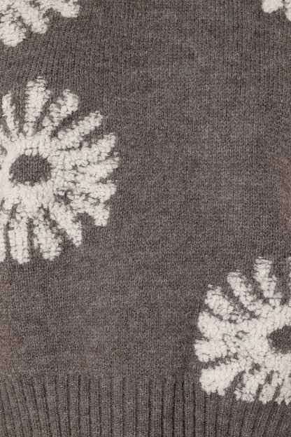 Chandler Knit Sweater - Grey White