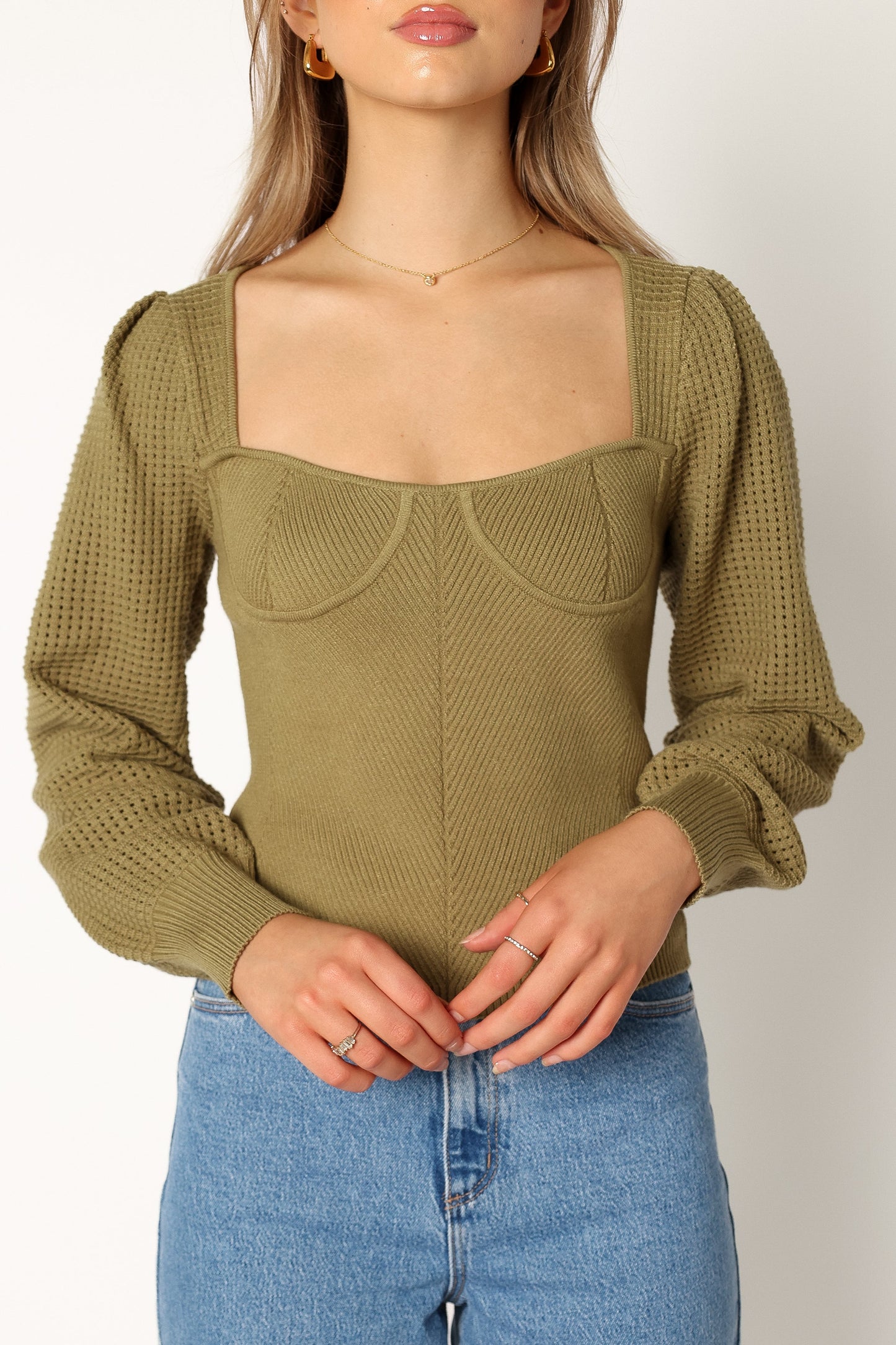 Madalyn Knit Sweater - Olive