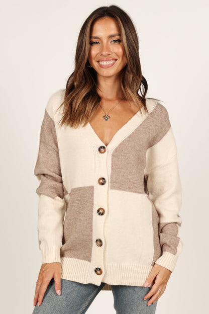 Millie Large Check Cardigan - Multi