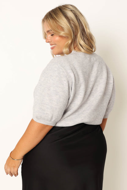 Noah Knit Sweater - Light Heather Grey