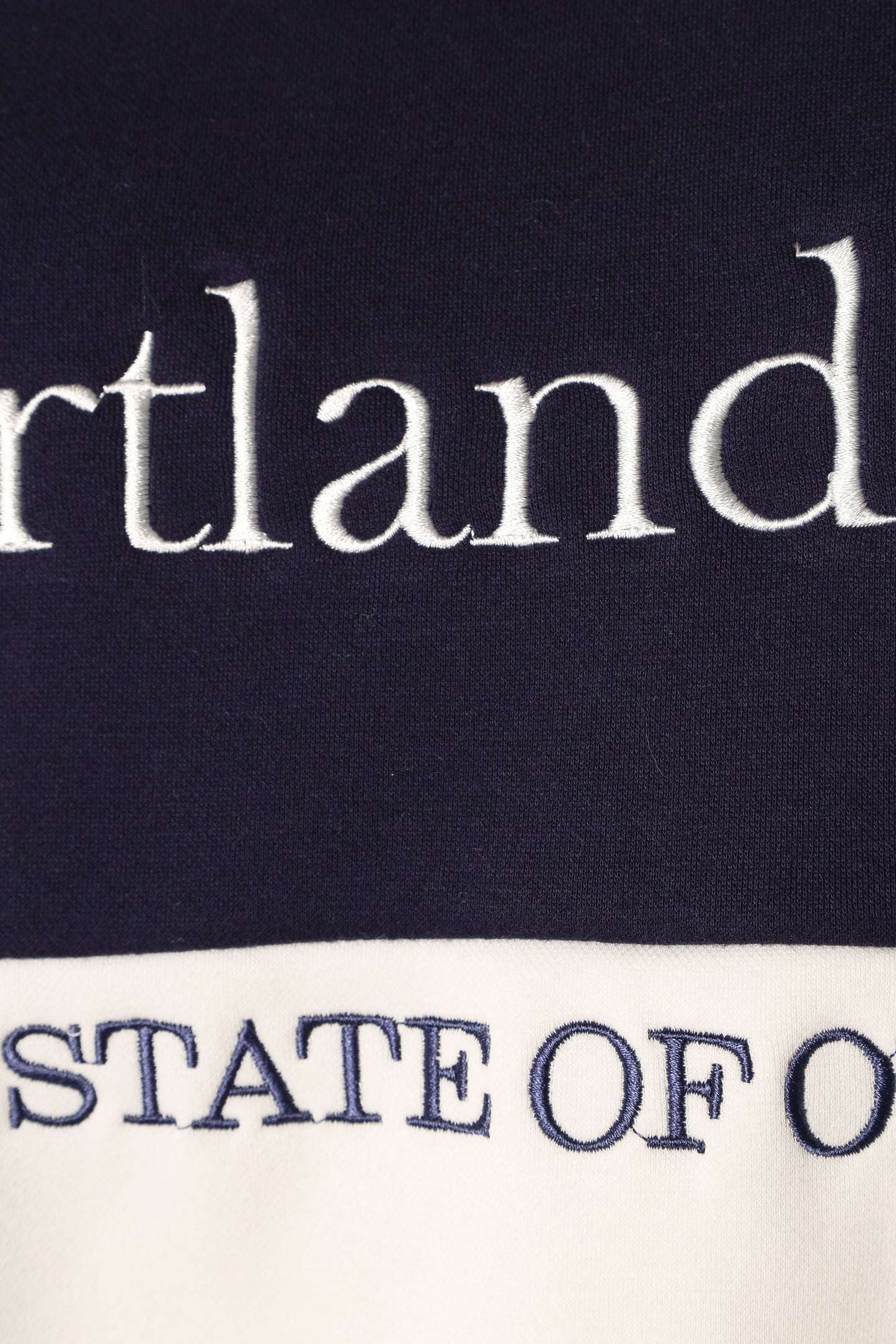 Portland Colorblock Oversized Sweatshirt - White Navy