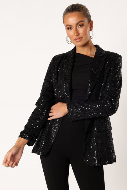 Sawyer Sequin Blazer - Black