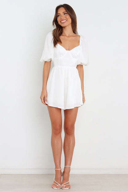 Billie Romper - White
