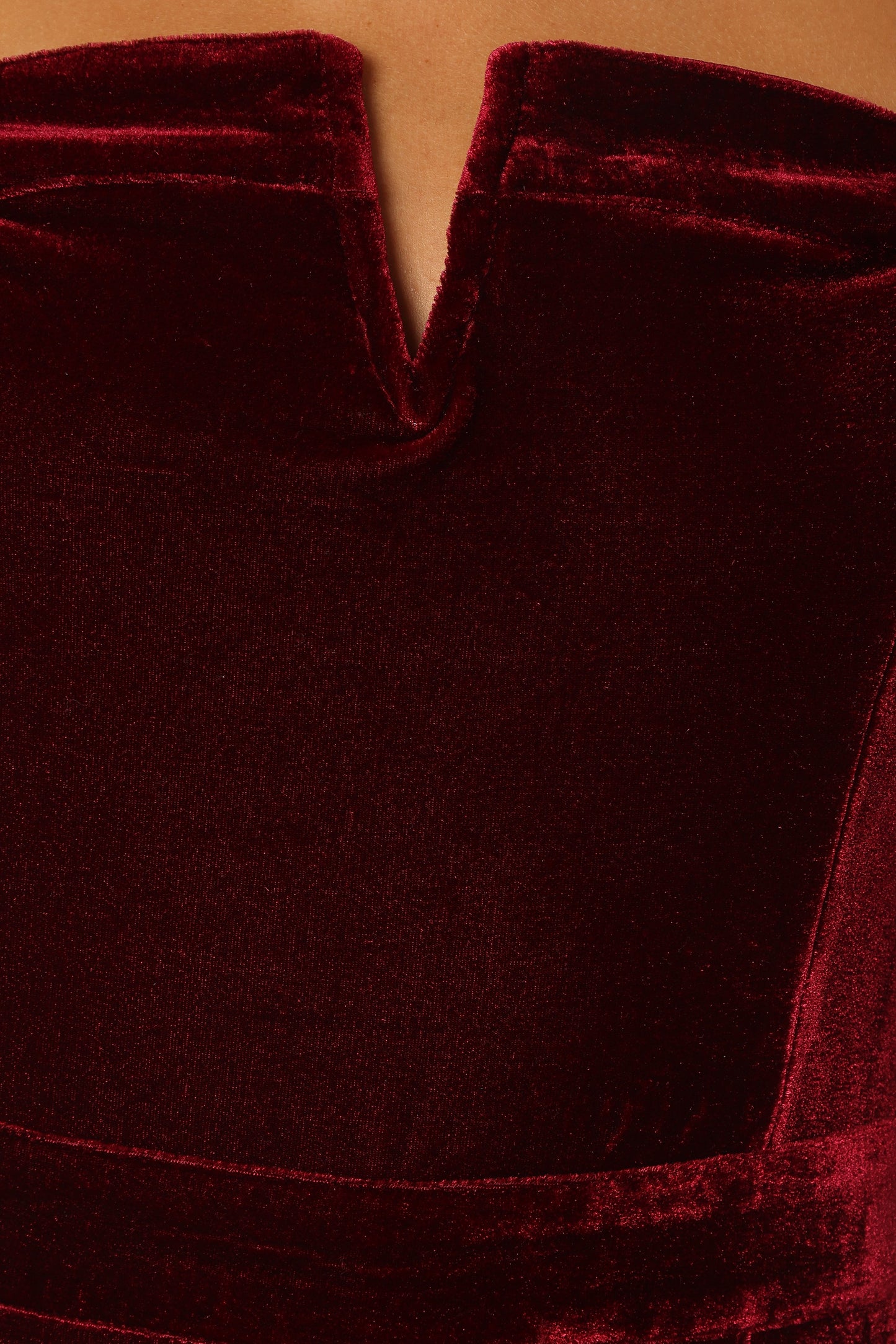 Lexie Velvet Jumpsuit - Burgundy