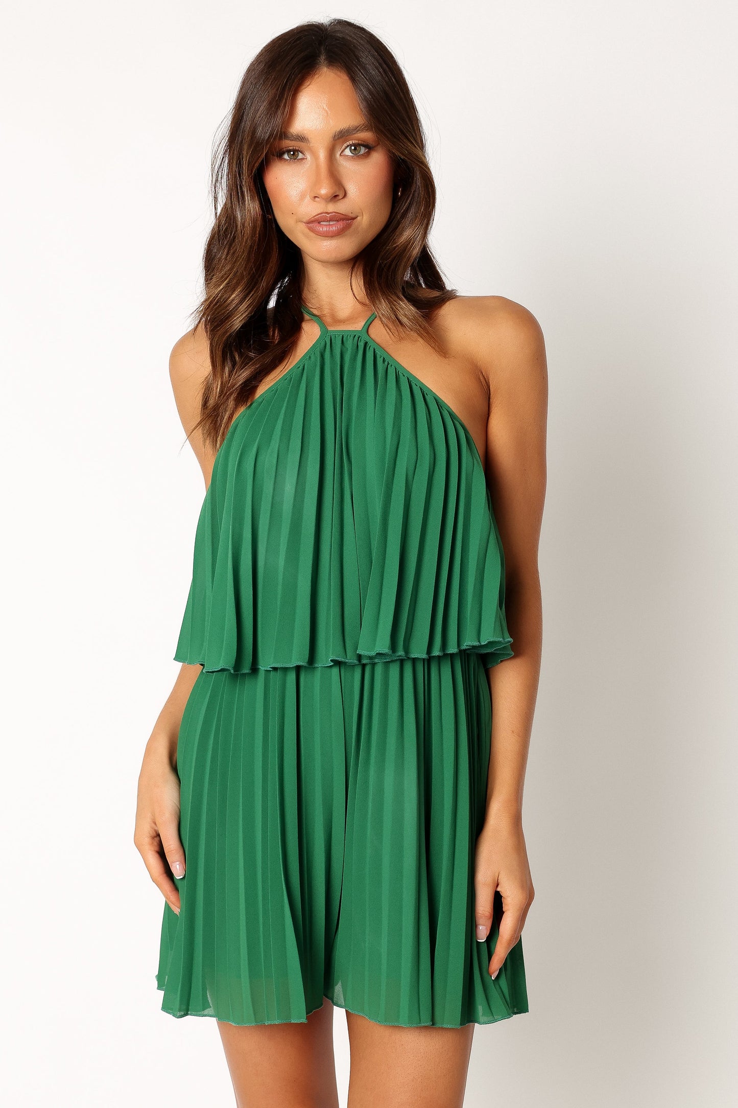 Magnolia Pleat Romper - Green