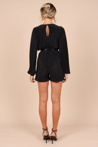 Minelli Pleated Romper - Black