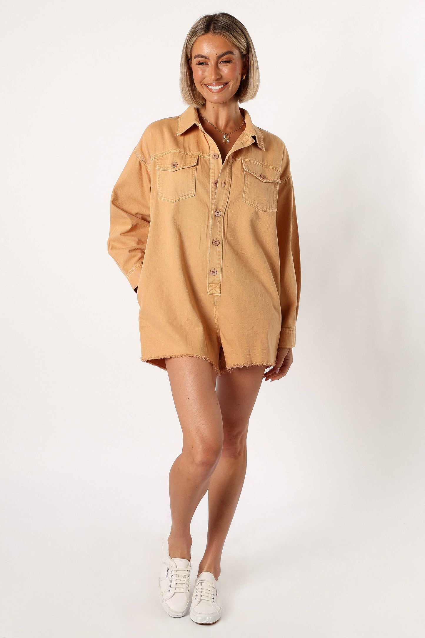 Pollyanna Romper - Tan
