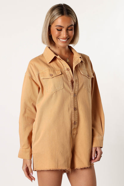 Pollyanna Romper - Tan