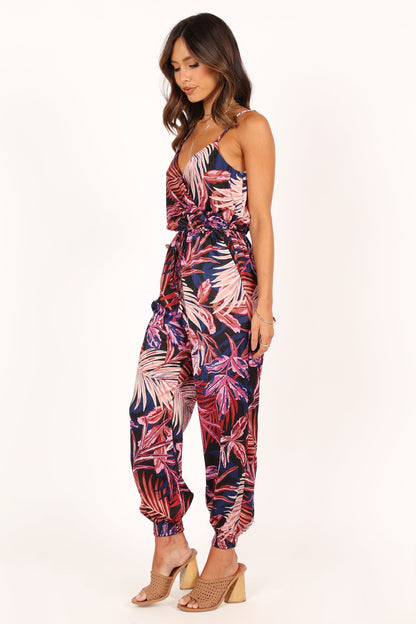Praiano Jumpsuit - Palm Print