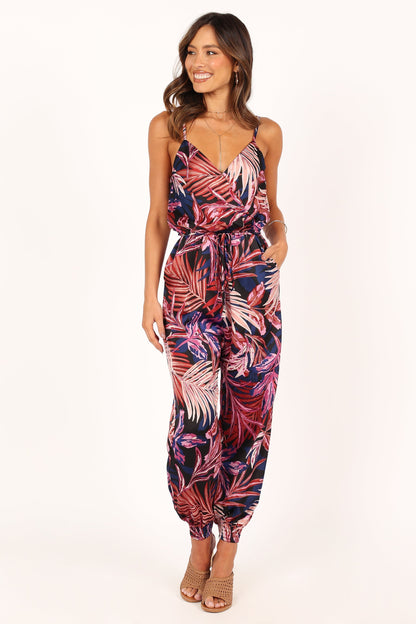Praiano Jumpsuit - Palm Print