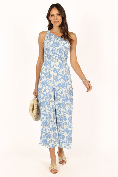 Rae Jumpsuit - Blue Floral