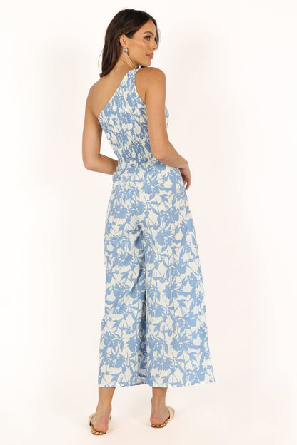 Rae Jumpsuit - Blue Floral