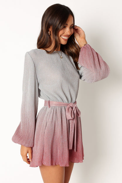 Rebecca Gradient Romper - Pink