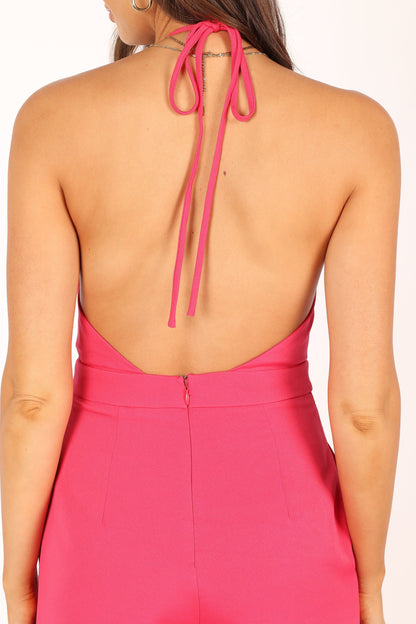 Rumi Wide Leg Jumpsuit - Hot Pink