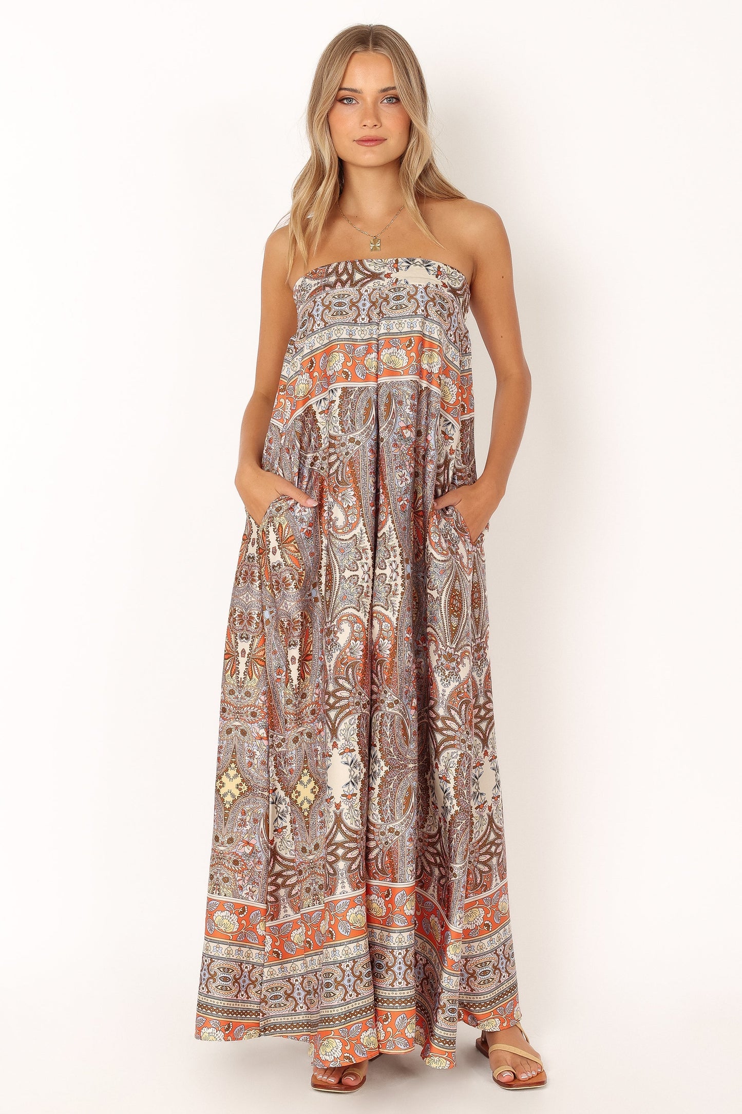 Sarah Strapless Jumpsuit - Multi