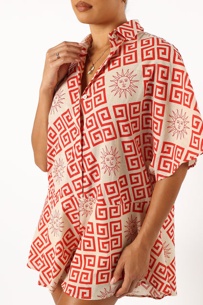 Sebastian Romper - Beige Red