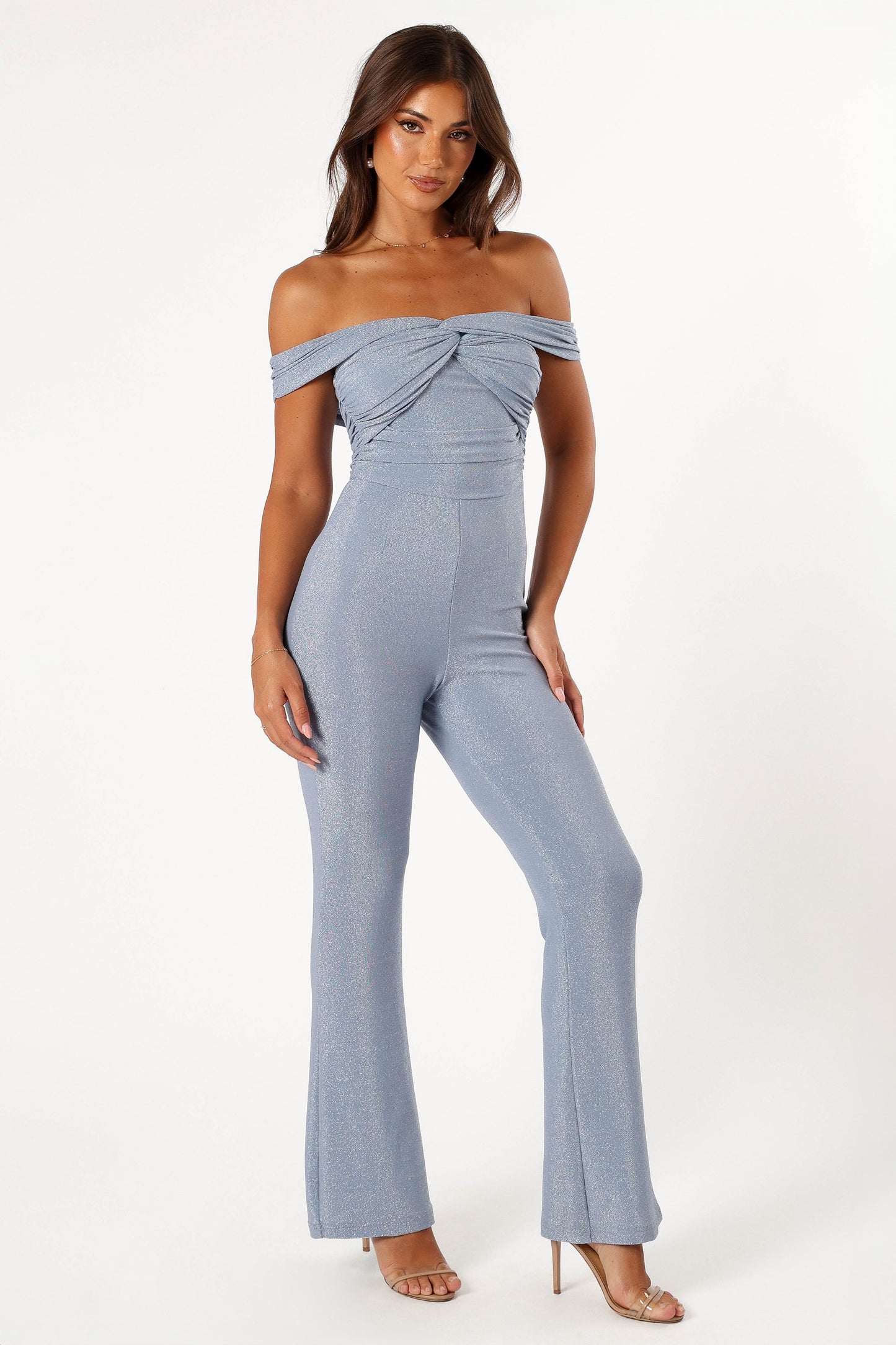 Sharnie Off Shoulder Jumpsuit - Blue