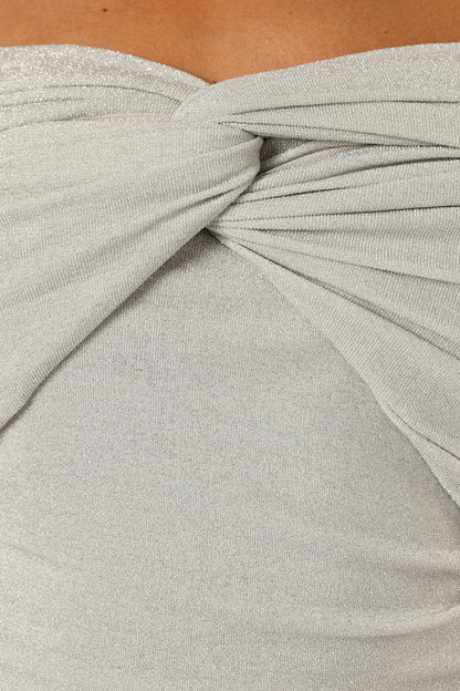 Sharnie Off Shoulder Jumpsuit - Silver