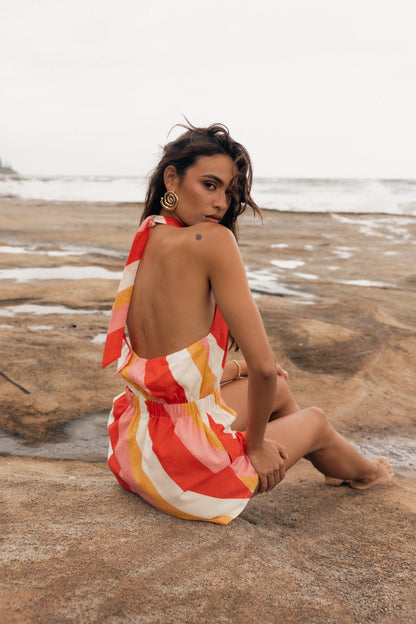 Silanzo Romper - Pink Stripe