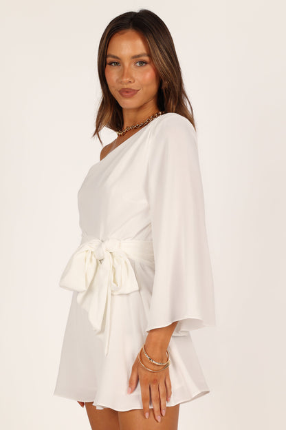 Tien One Sleeve Romper - White