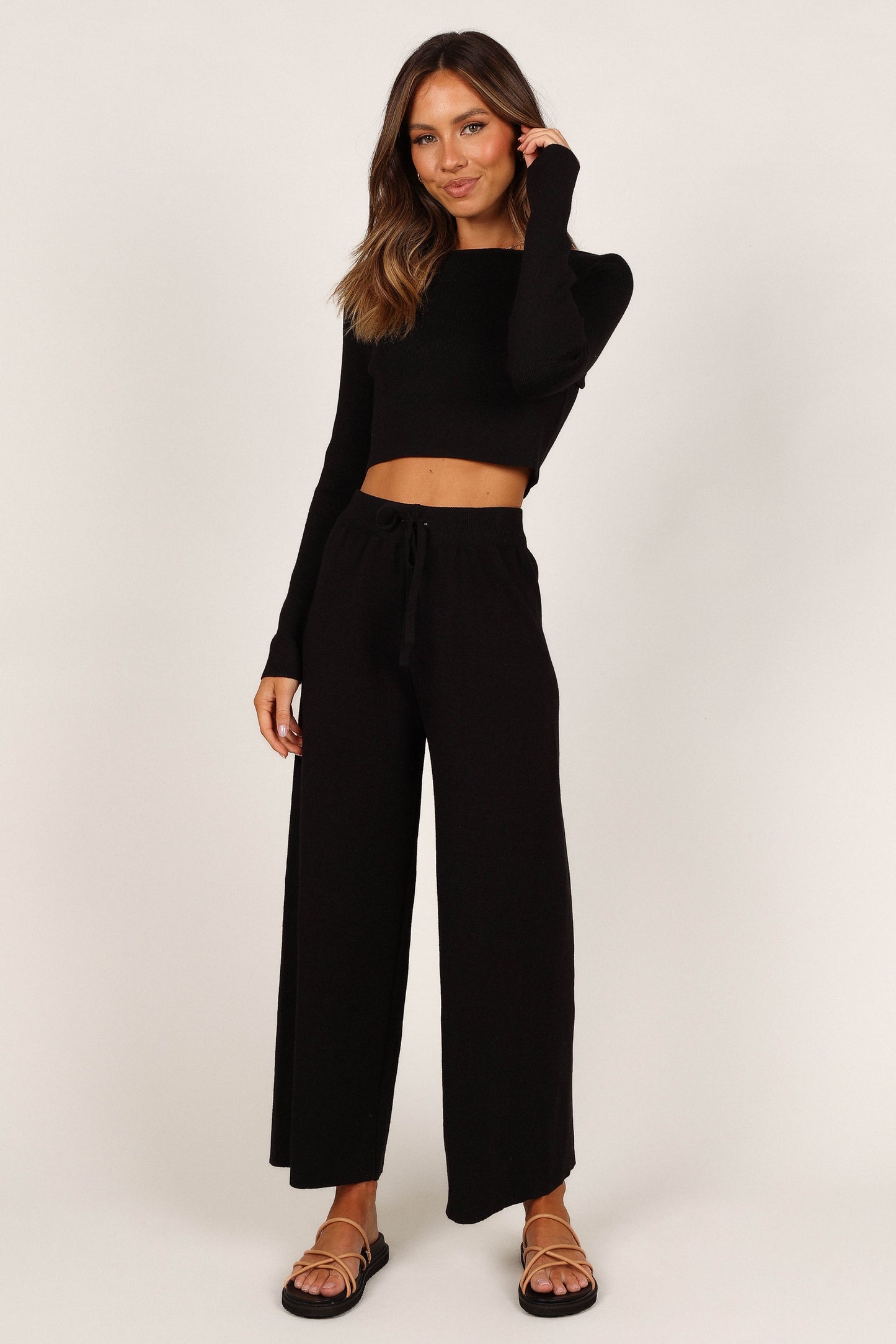 Ayers Long Sleeve Set - Black