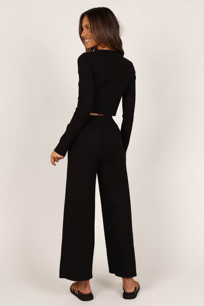 Ayers Long Sleeve Set - Black