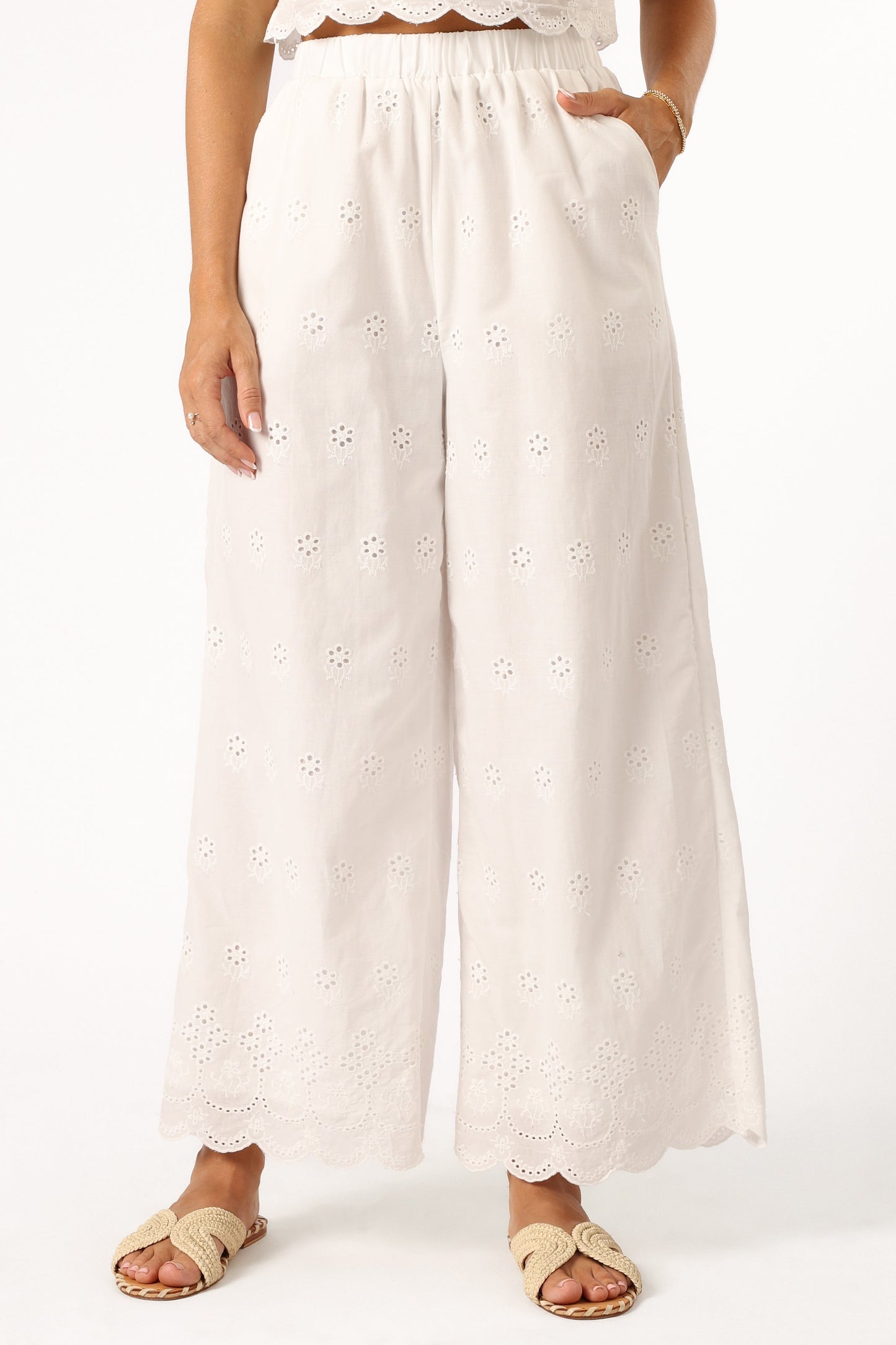 Clementine Pant Set - White