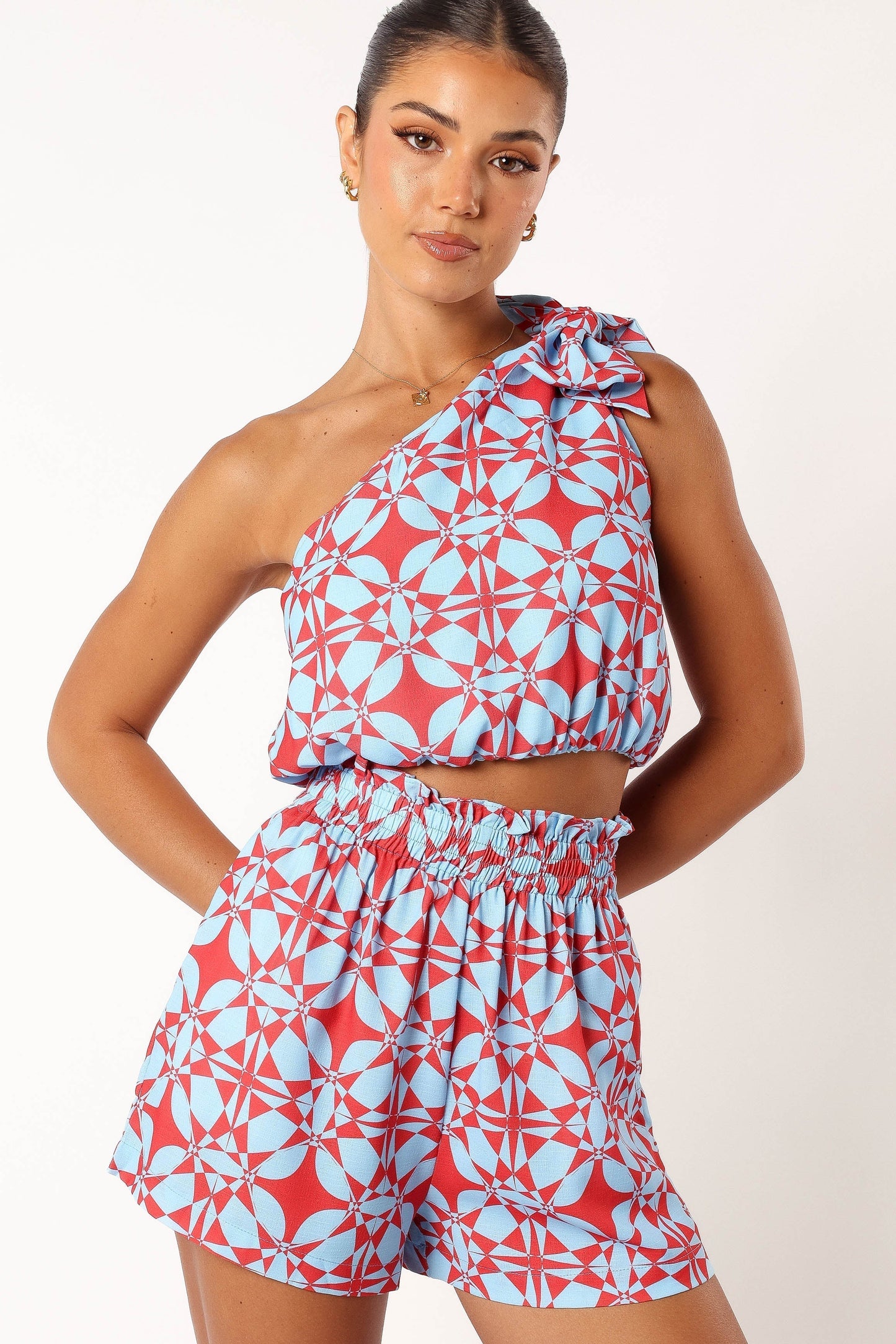 Gretel Short Set - Blue Red