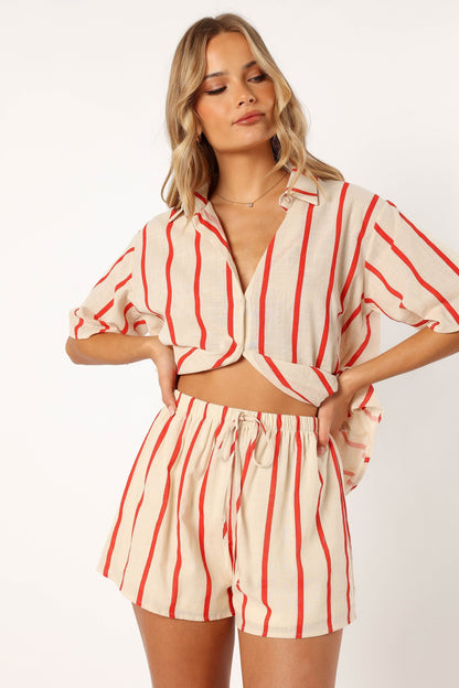 Myles Short Set - Red Stripe