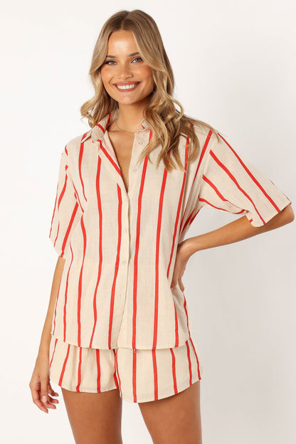 Myles Short Set - Red Stripe