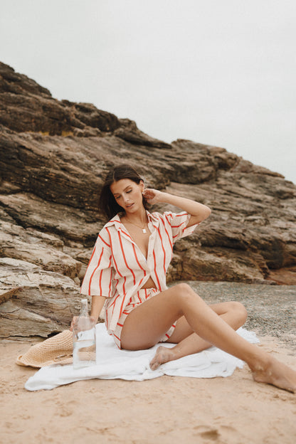 Myles Short Set - Red Stripe