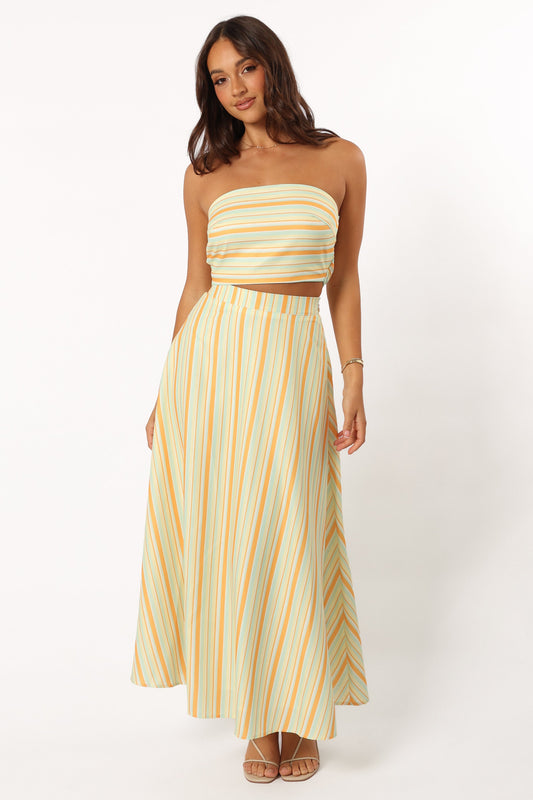 Serafina Two Piece Set - Orange Stripe