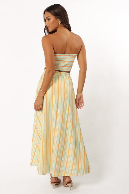 Serafina Two Piece Set - Orange Stripe