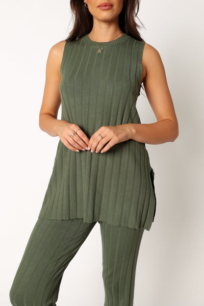 Silvie Knitted Set - Olive
