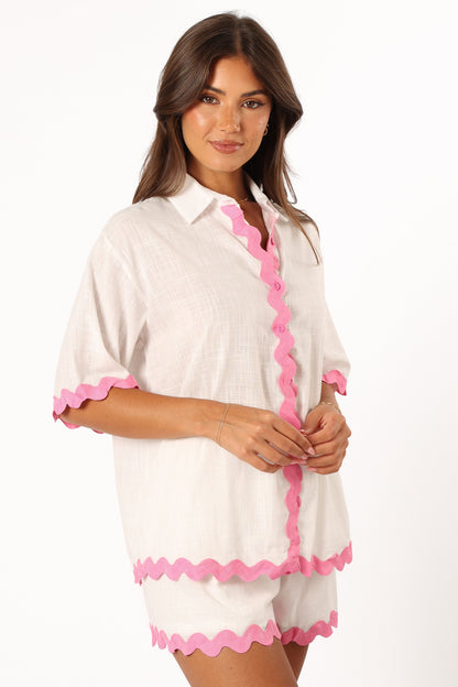 Wilson Short Set - White Pink