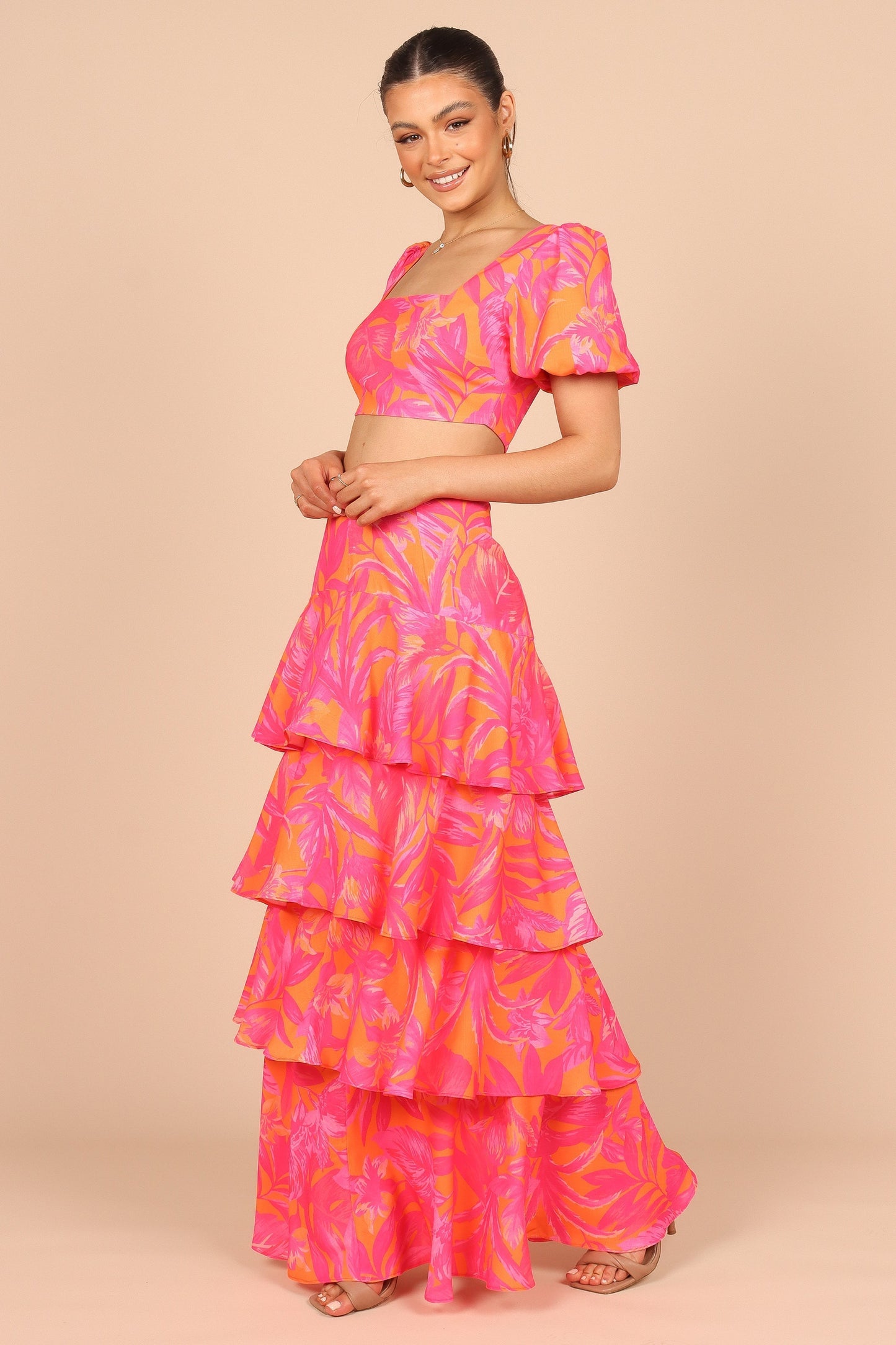 Addison Crop Top - Pink Tropics