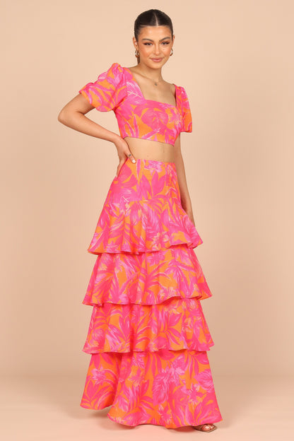 Addison Crop Top - Pink Tropics